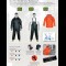 Vass-Tex 550 Extreme Waterproof Bib & Brace - Orange/Green/Blue